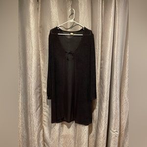 Teddi Black Mesh Duster - Size 10